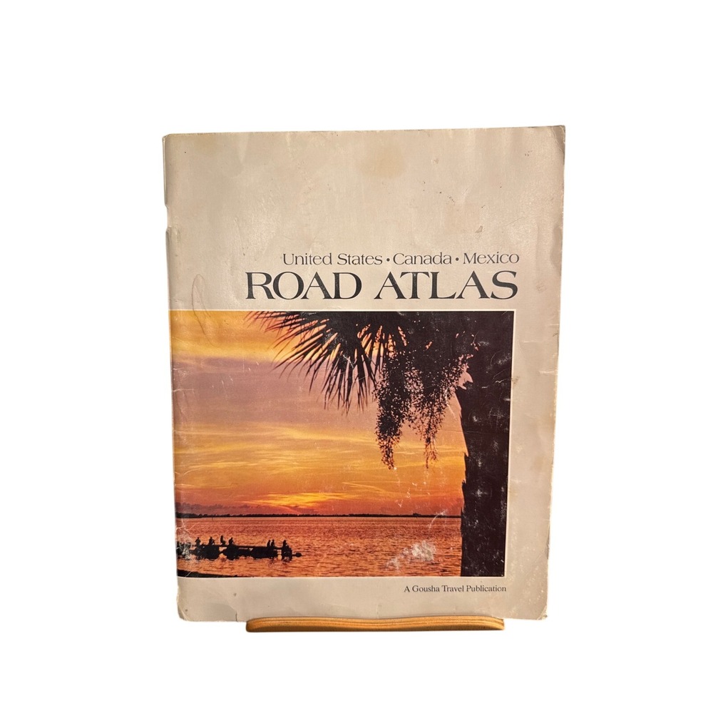 Vintage HM Gousha Road Atlas United States Canada Mexico Travel Map 80 Pages